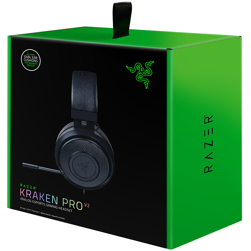 雷蛇(Razer)北海巨妖专业版V2 (游戏耳麦 音乐耳机 7.1声道)绝地求生 吃鸡 头戴式电竞游戏耳机 黑色
