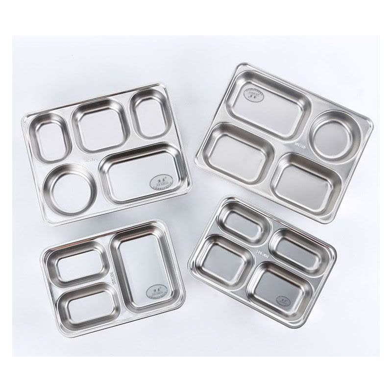 津卓 不锈钢四格餐盘 四格款 个图片