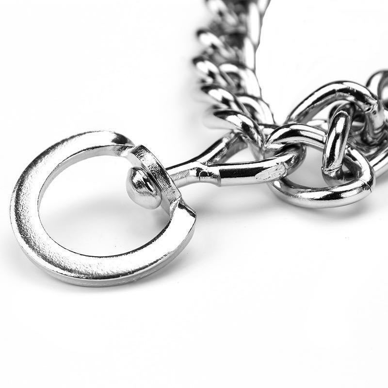 25mm45cm1535斤训犬刺激链狗狗训练专用项圈铁链戴帽