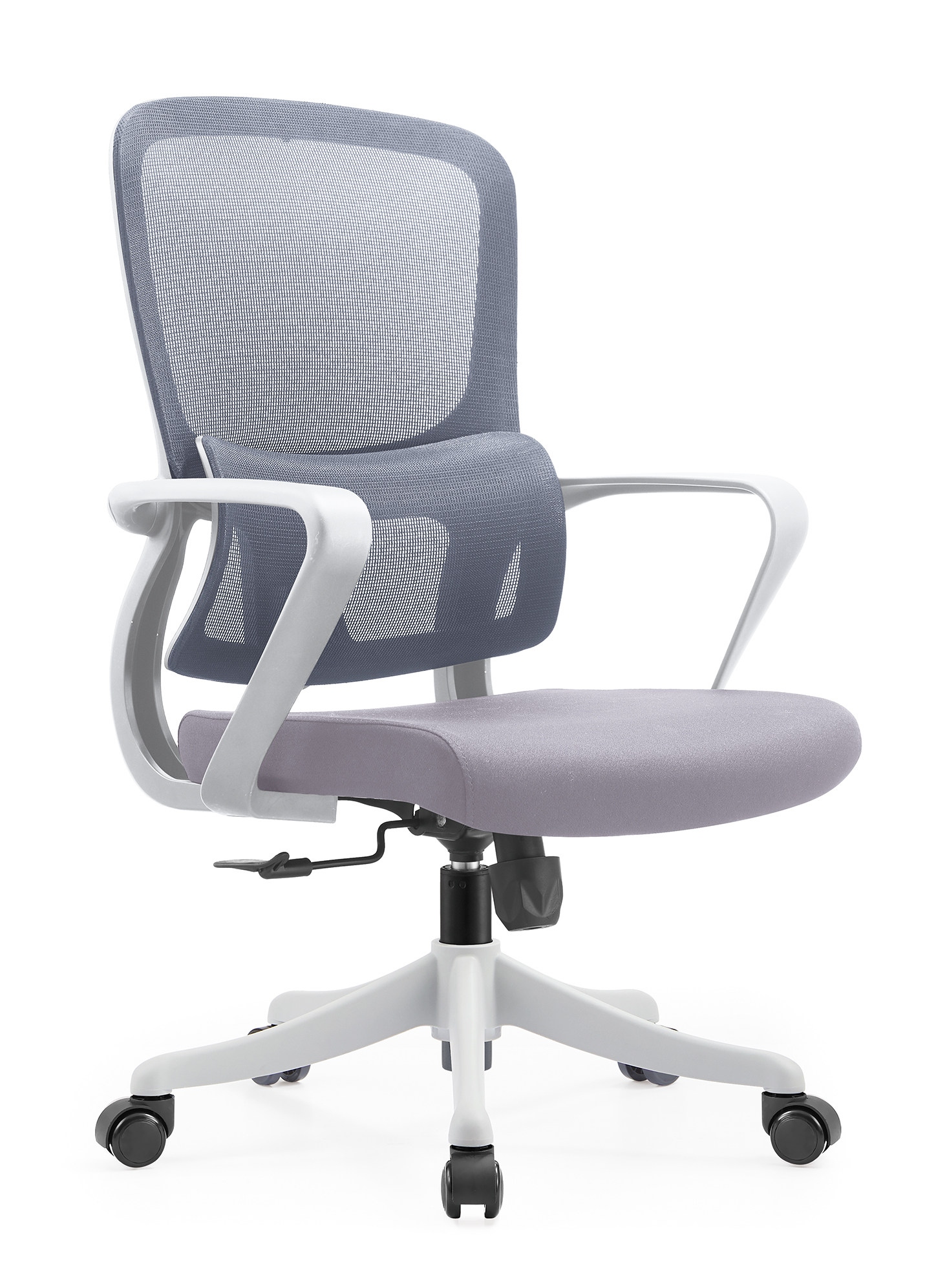 德诚和电脑椅家用椅子舒适久坐座椅办公椅2012系列 灰色无头枕