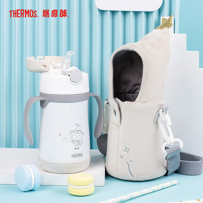 膳魔師(THERMOS)保温杯 TCKC-350儿童水杯保温吸管杯 高真空316L不锈钢便携杯夏季保冷饮水杯