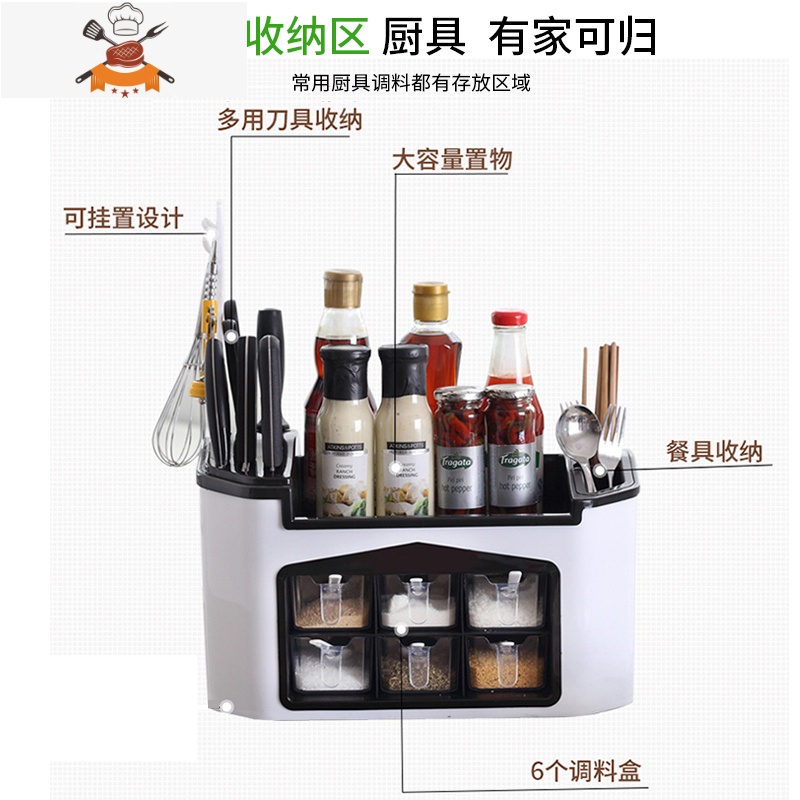 调料罐套装调味料罐子厨房用品带盖味精组合盐罐品佐料家用收纳盒 敬平 加厚款3格[蓝色]赠调味勺厨房收纳盒高清大图