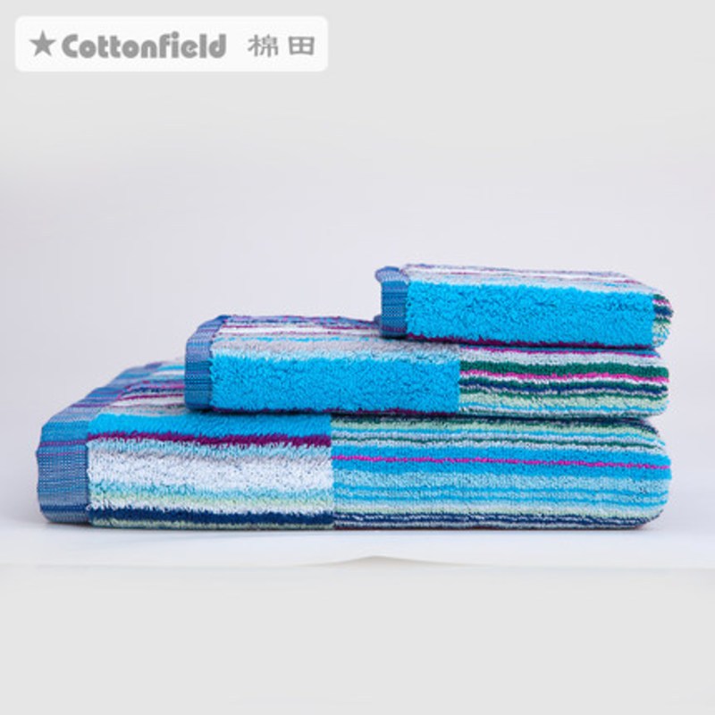 Cottoncare炫彩方巾面巾浴巾套装全棉加厚柔软吸水可装礼盒