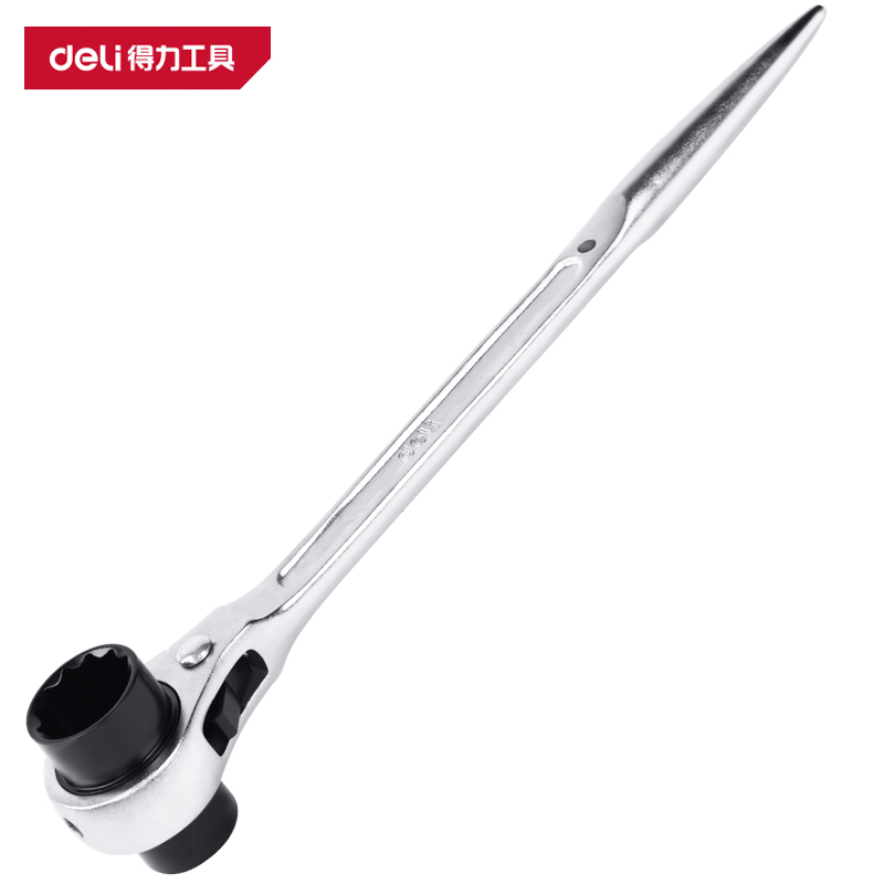 得力(deli)DL4192 尖尾棘轮扳手 32*36mm 黑色 1把