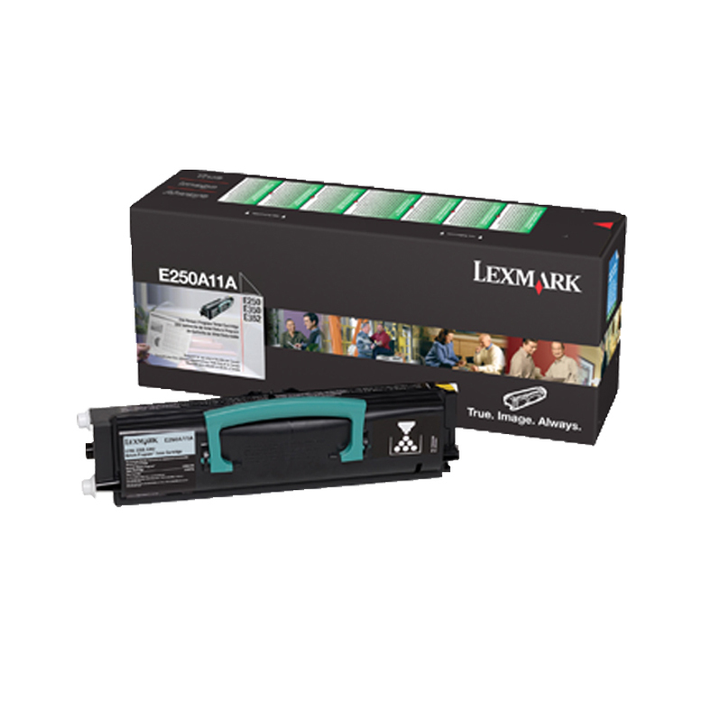 利盟(Lexmark) E250A11P原装碳粉 适用E250d/E250dn 黑色碳粉E250A11P(约3500页)