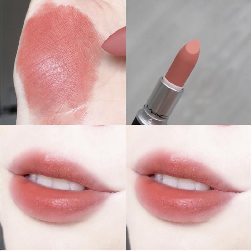 mac魅可314914柔雾尤雾弹口红纯欲色利路修同款314mullitover蜜桃奶茶