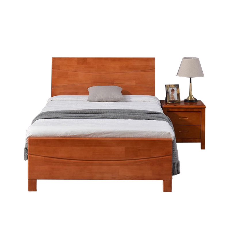 鑫木樽木质床120*200*100cm+5cm床垫组