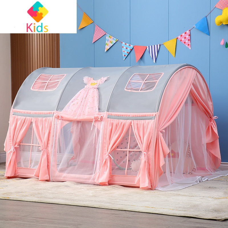 公主男孩玩具屋女孩蚊帐床上可睡觉家用游戏小房子真智力公主裙帐篷