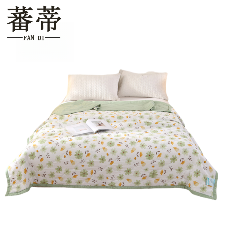 蕃蒂薄被水洗棉夏被夏凉被条高清大图