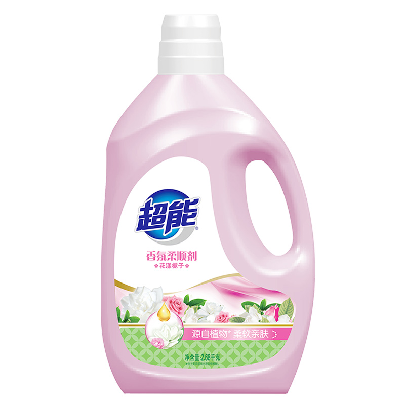 超能香氛柔顺剂2.68kg花漾栀子源自植物柔软亲肤高清大图