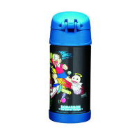 膳魔师THERMOS 儿童 保温用品 保温吸管杯小孩学饮杯婴儿训练杯宝宝便携防漏不锈钢水杯 F4013 DRM001