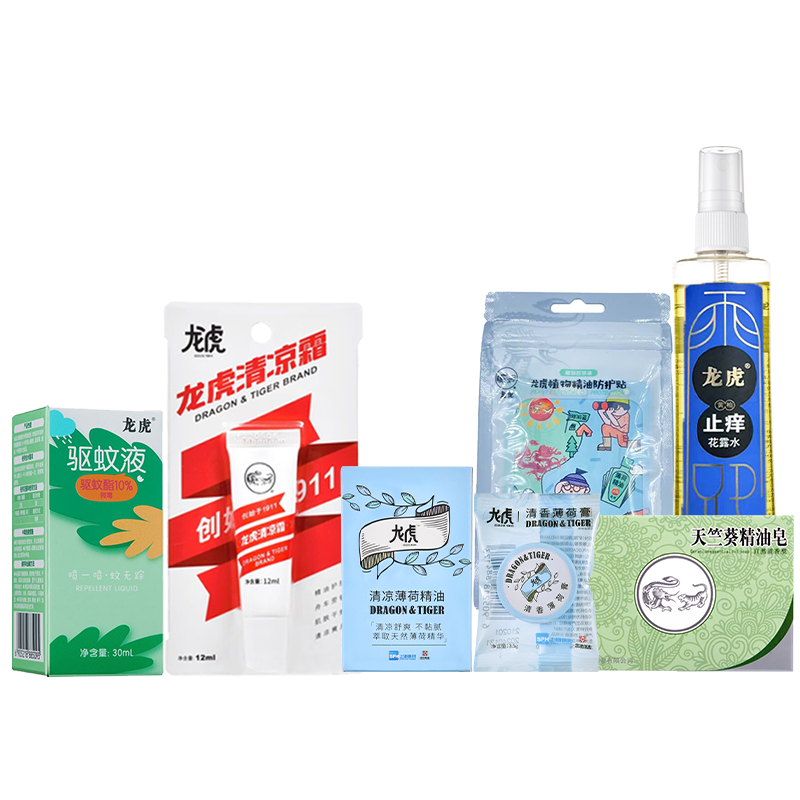 龙虎清凉7件套HG-LH2509(228ml+128.5g+防护贴21贴/包)