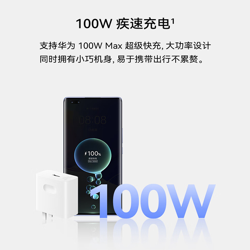 华为原装超级快充电器套装100W(充电器+6AType-C数据线)适用于华为手机/平板高清大图