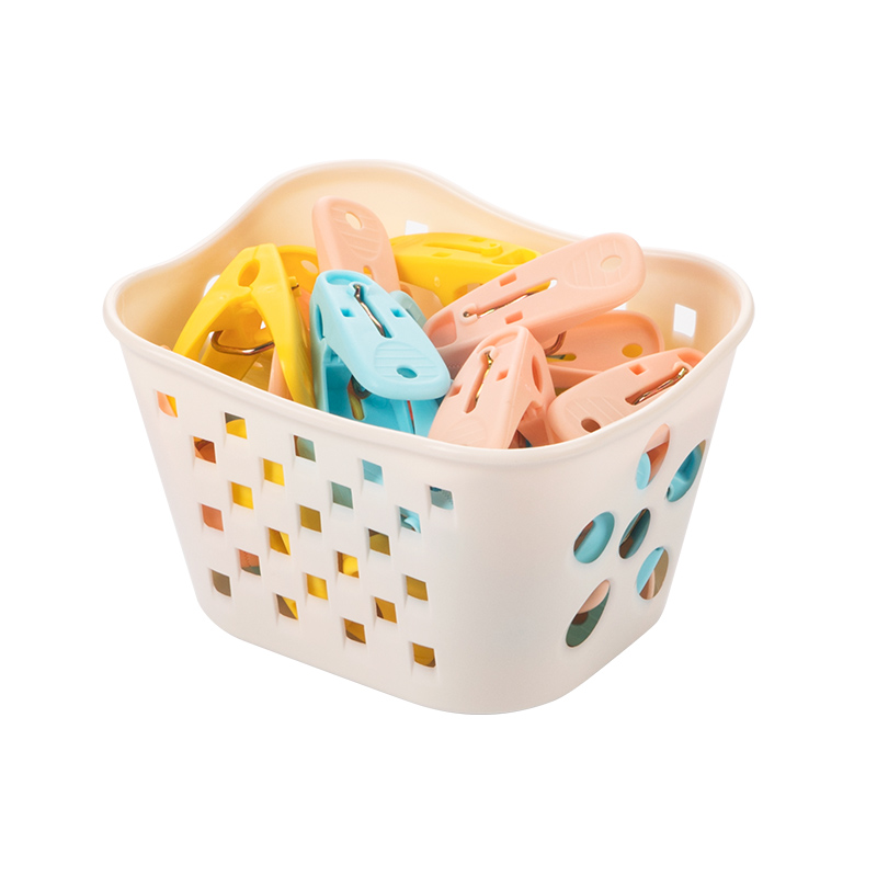 茶花(CHAHUA) 篮装夹(24只)-28541K白篮子