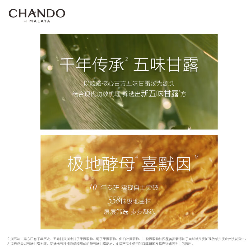 自然堂(CHANDO)洗发水敏感头皮护理止痒控油洗发露 男士女士洗头膏 550mL高清大图