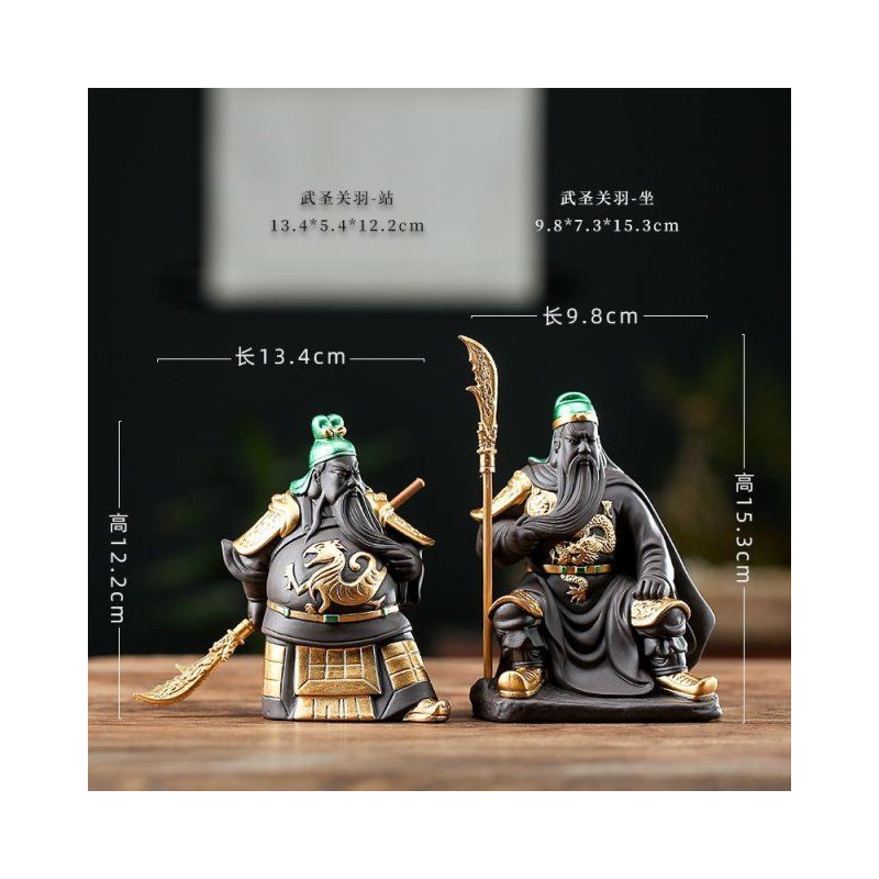 鱼丸 茶具创意紫砂茶宠关羽关公精品可养功夫茶具茶道茶台茶桌摆件茶趣茶玩