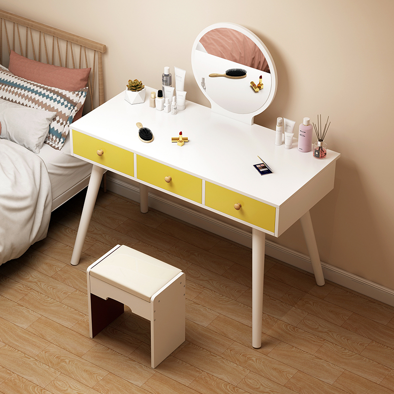 寻木匠简约现代北欧梳妆台化妆台网红ins风卧室简易女化妆桌收纳柜
