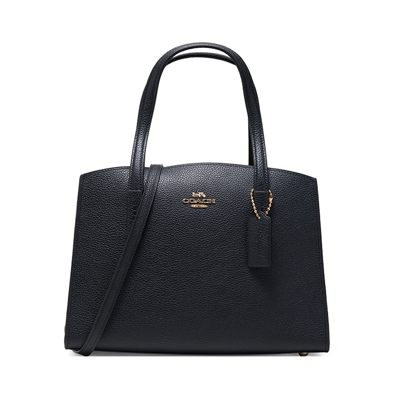 【20春夏新款】COACH/蔻驰 女士CHARLIE28系列黑色牛皮手提包29529