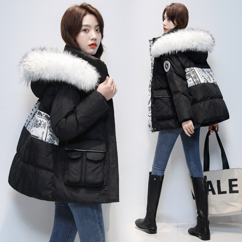 免费试穿 2024冬季雪中鹅羽绒服女新中长款小个子连帽时尚休闲白鸭绒品牌外套羽绒服女冬季中长款时尚连帽洋气修身大码外套 红色 M