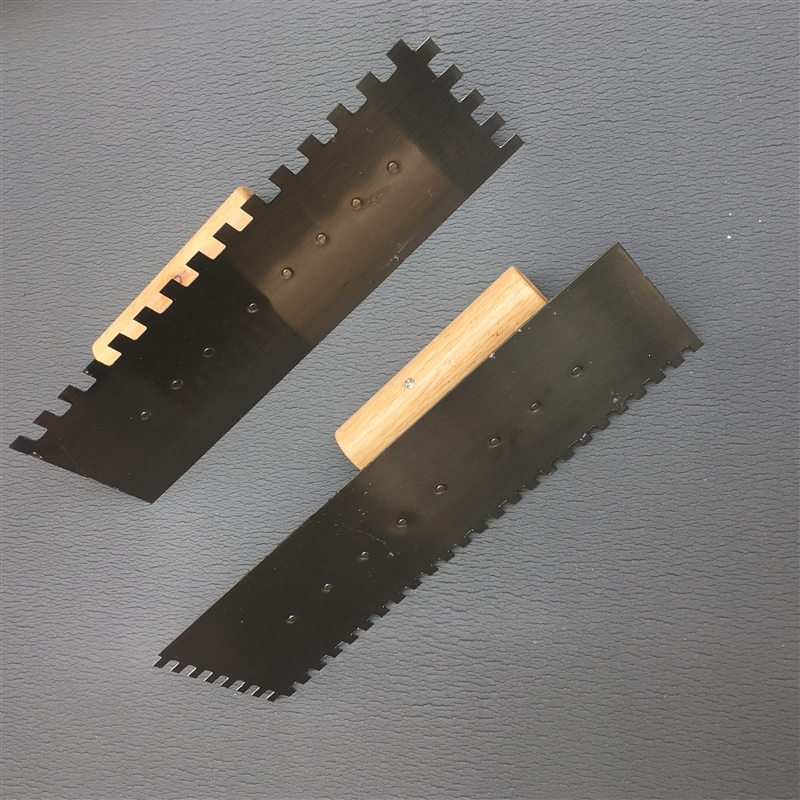 素带齿抹泥刀方齿锯齿抹子瓷砖灰刀抹泥板贴瓷砖瓦工工具 8*8
