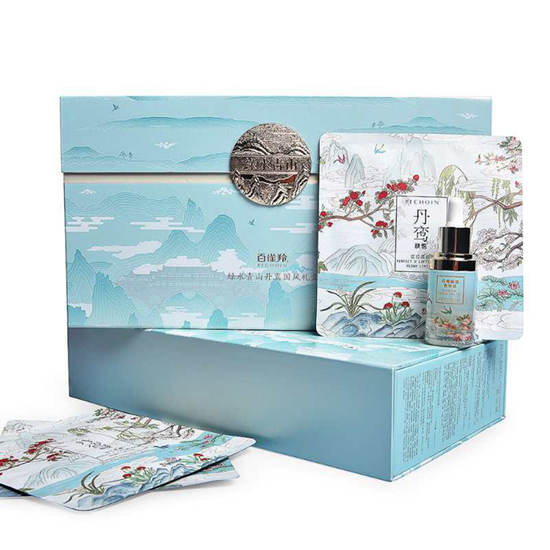 百雀羚绿水青山丹鸾国风礼盒百雀羚丹鸾颜卸妆洁颜巾10片百雀羚丹鸾焕