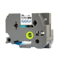 艾洁 标签带36mm透明底蓝字PL-163 适用兄弟 PT-1010;1100CH;1280;TZe-163标签机色带