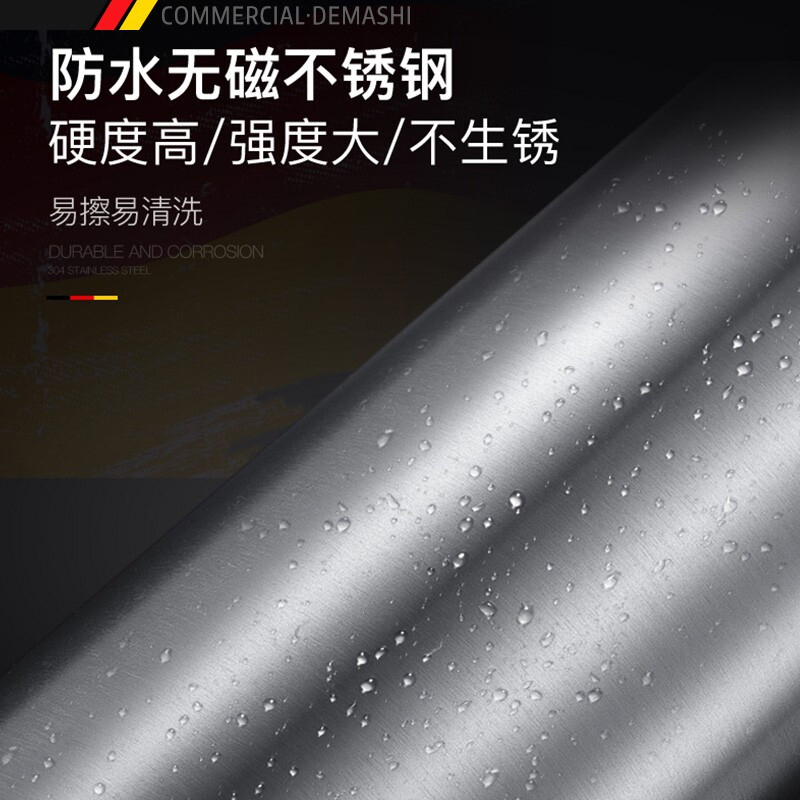 德玛仕不锈钢工作台 厨房操作台置物架商用打荷台 单层操作台1000x700x800mm（工程款304无磁不锈钢）