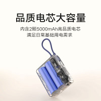 小米自带线充电宝10000 33W 浅咖色 双向快充便携小巧迷你超大容量移动电源