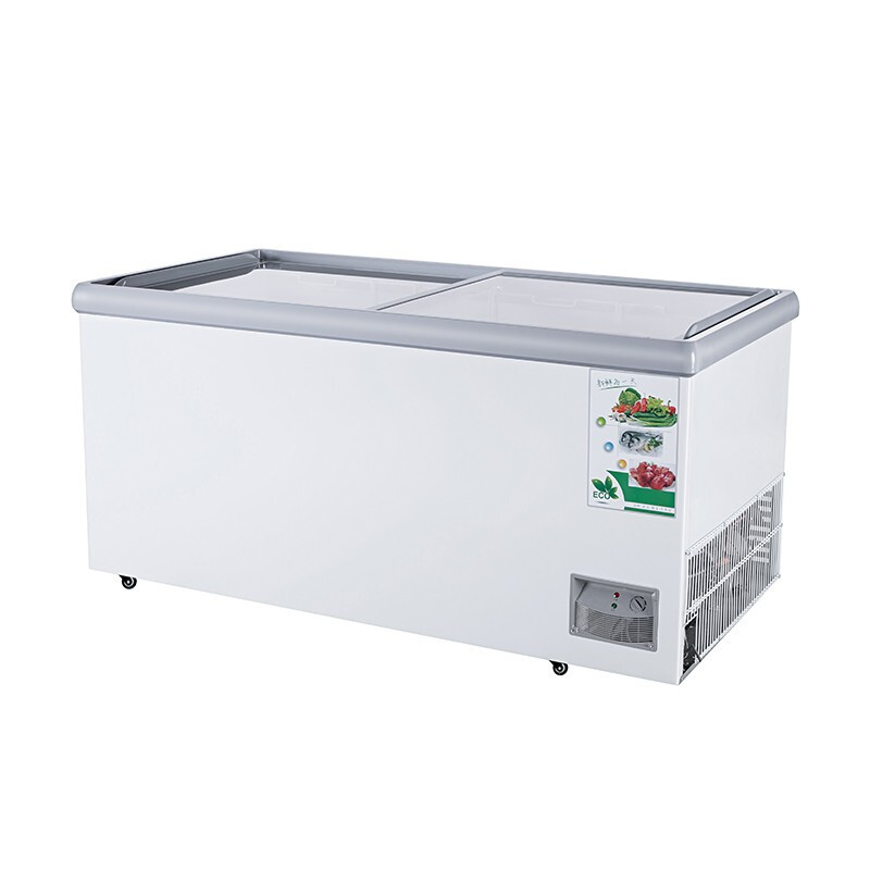 赫强商用冷柜BD/BC-620升1.65米白色冰柜商用卧式推拉门冰柜冷冻冰柜食品冷藏柜雪糕柜水果蔬菜保鲜冷柜