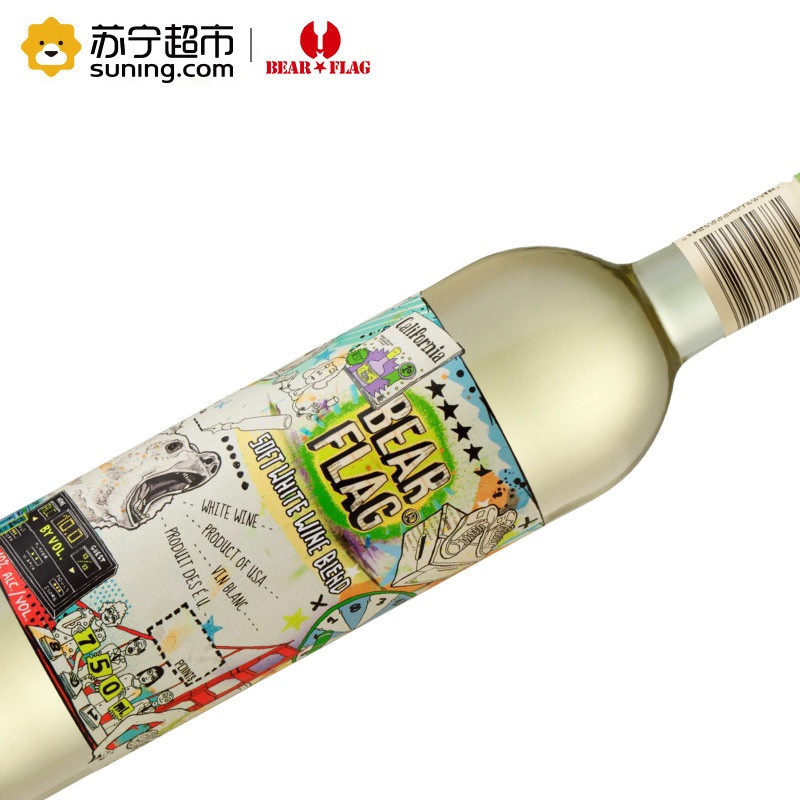 熊旗TM柔和混酿白葡萄酒 750ml 单支装