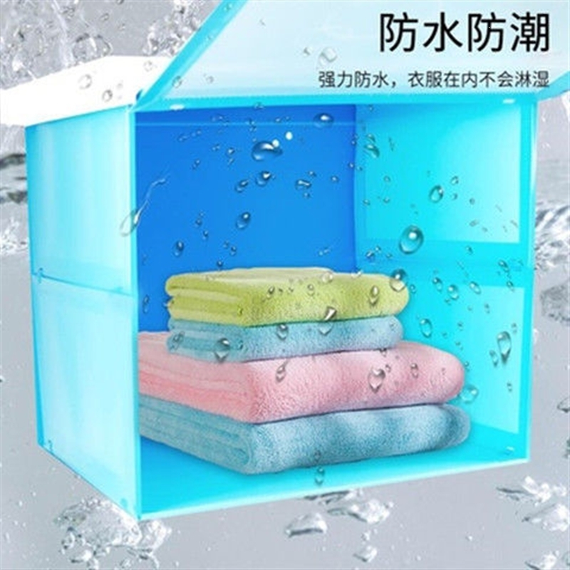 浴室壁画收纳柜卫生间小清新挂墙式洗澡放衣服防水折叠置物架