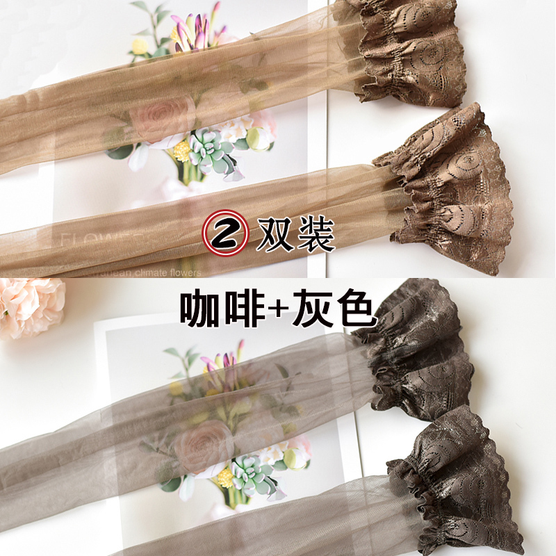 suntek超薄过膝到大腿根长筒袜薄款黑色夏季筒袜