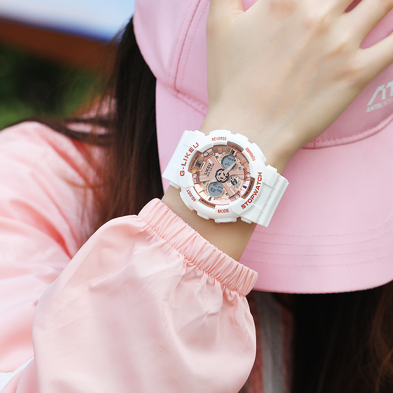 likeu2022新款手表女机械运动少女初中学生防水独角兽高中女生电子表