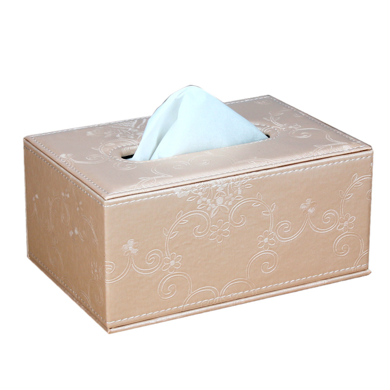 敬平皮革家用客厅纸巾盒简约餐巾纸抽纸盒创意可爱欧式家居酒店车载