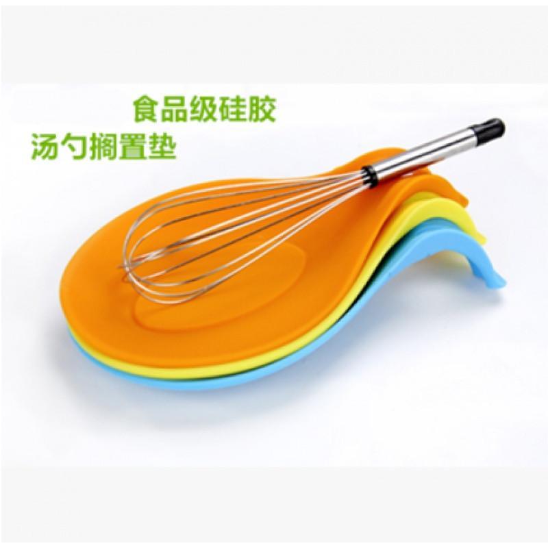 食品级硅胶托垫汤勺锅铲托盘垫厨房烹饪小工具搁置物架子DF