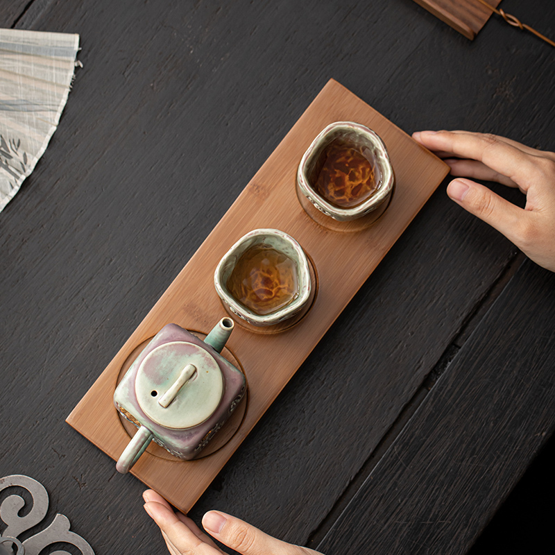 苏氏陶瓷(SUSHI CERAMICS)遇见敦煌觉悟茶具套装一壶两杯配干泡盘