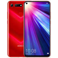华为/荣耀(honor) 荣耀V20 魅眼全视屏 全网通高配版 8GB+128GB 魅丽红 移动联通电信4G手机
