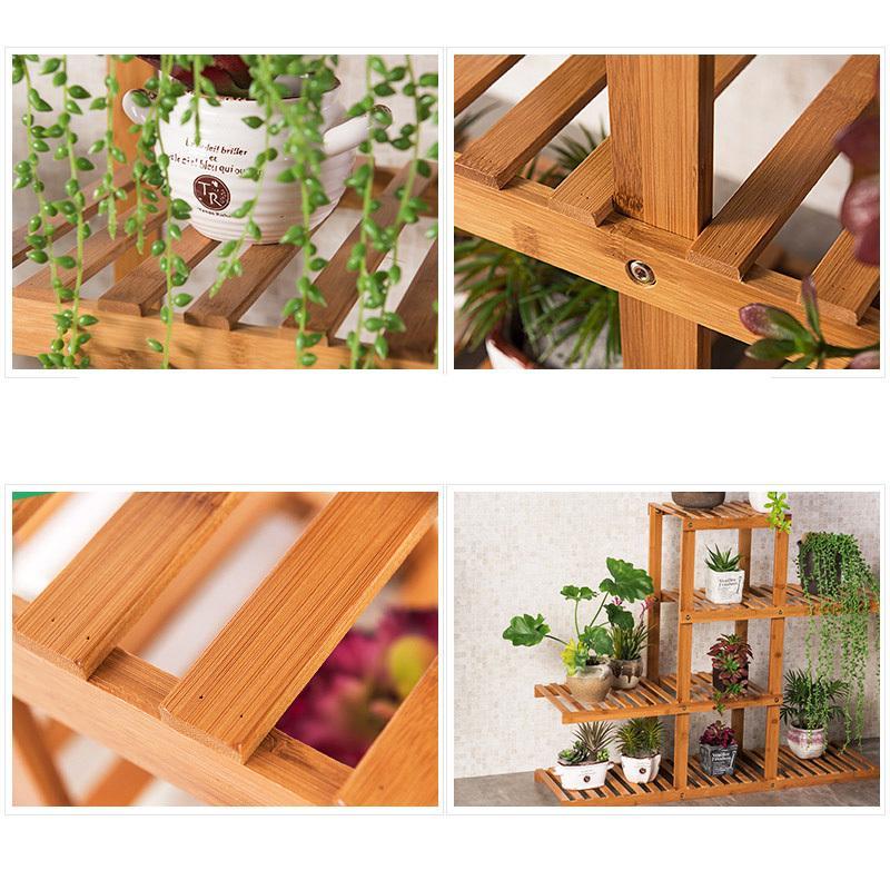 多层收纳架多肉阳台花盆架木花架子室内客厅落地绿萝地面花架
