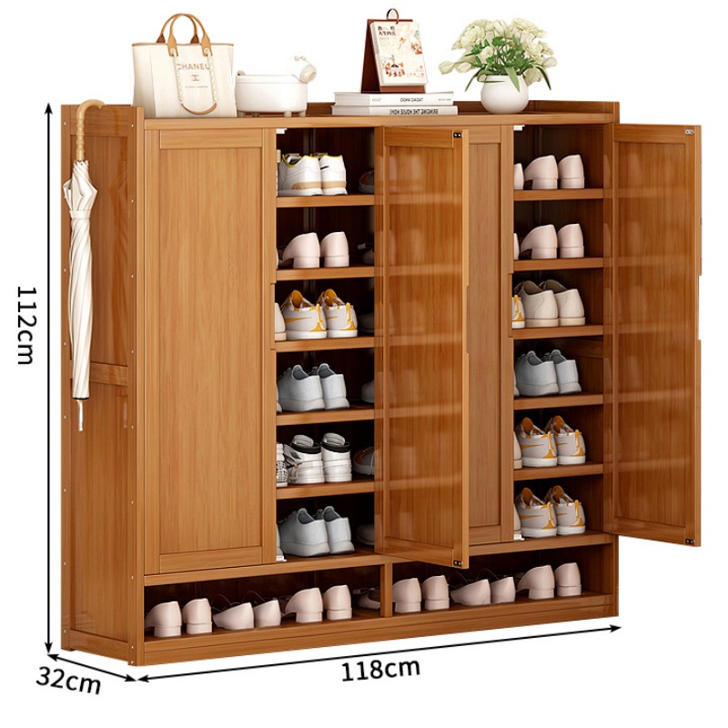 攸形八层鞋柜118*32*112cm个高清大图