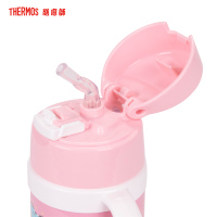 膳魔师不锈钢儿童保温杯吸管杯FEC-280S-KT001 深粉 约280ML /304不锈钢/THERMOS 保温壶
