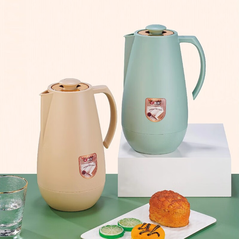 清水保温水壶玻璃内胆大容量家用保温壶热水瓶 1.6L 绿色 SM-1172-160高清大图