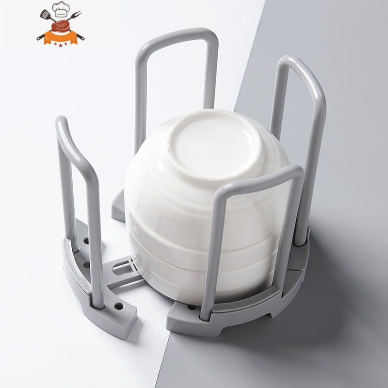 可伸缩放子厨房置物架沥水架塑料家用餐具简易碗碟收纳架 敬平 白色(简易款 1个)碗口12cm以内餐具架高清大图