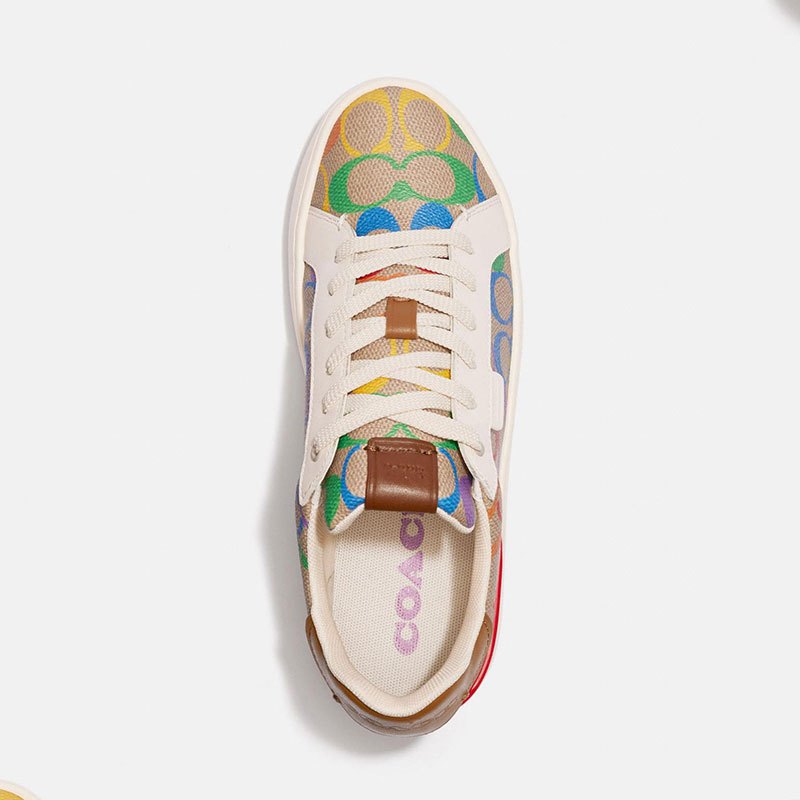 蔻驰coachpride系列美国直邮奢侈品经典徽标潮流个性时尚休闲涂层帆布