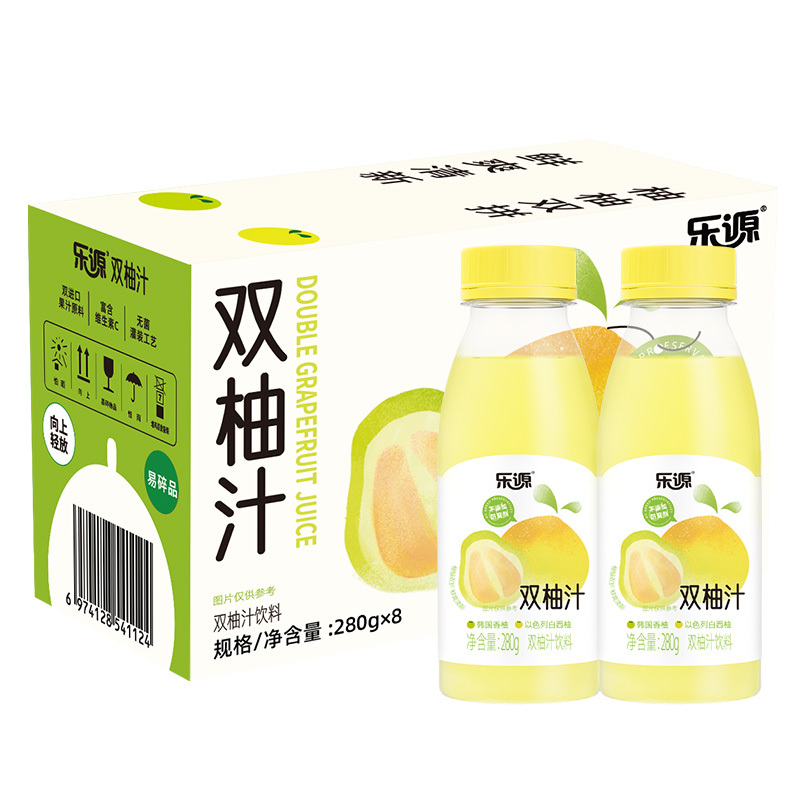 乐源 双柚汁280g*8瓶/箱高清大图