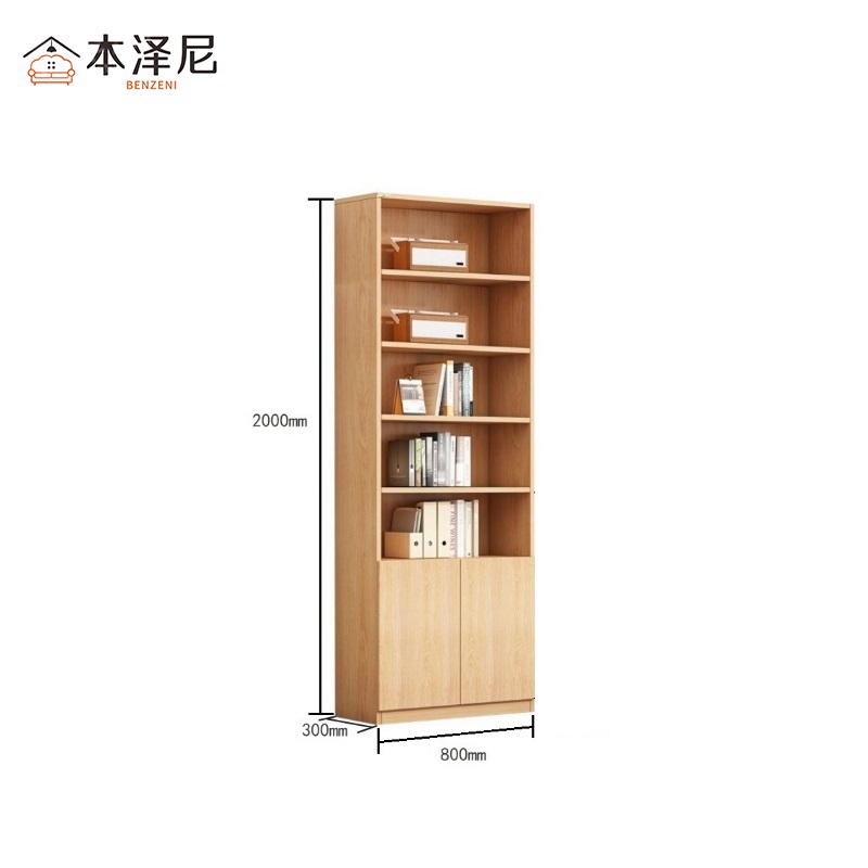 本泽尼 书柜 HTZ-SJ8320 800*300*2000mm 组高清大图