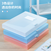 得力(deli)63210彩透档案盒7个装35mm透明红色 塑料文件资料册A4文件盒透明会计收纳盒人事档案盒办公收纳用品