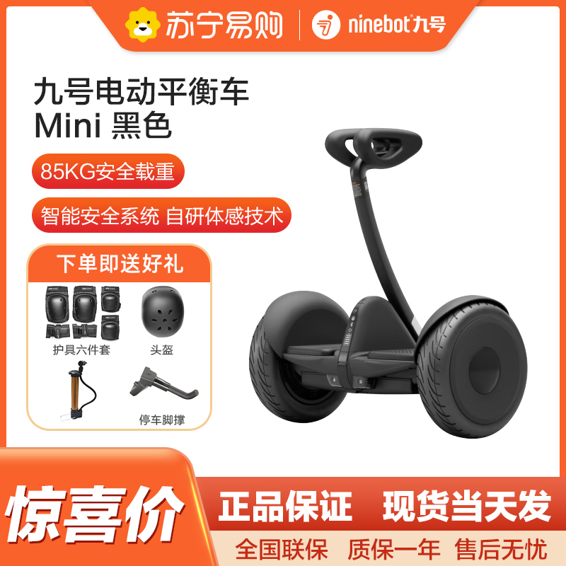 九号(Ninebot)电动平衡车小九迷你Mini成年人电动车代步腿控智能两轮大人长续航 Mini小九 黑色