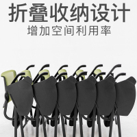[晋美升]培训椅带写字板折叠会议椅子带桌板学生会议室折叠椅子靠背办公椅 灰色靠背带写字板