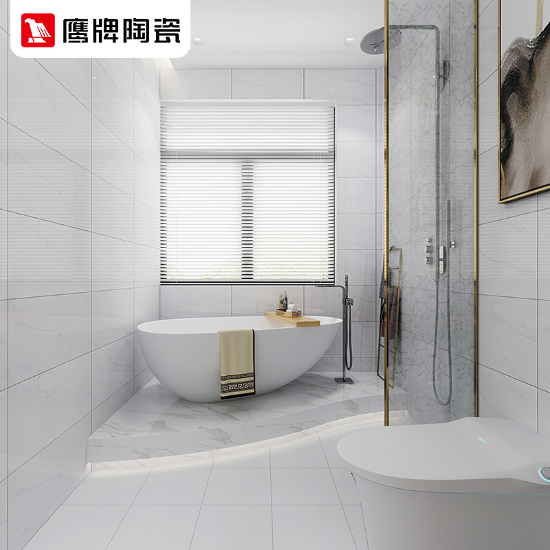 鹰牌瓷砖卫生间墙砖厨房佛山地砖瓷片厕所卫浴瓷片朔雪
