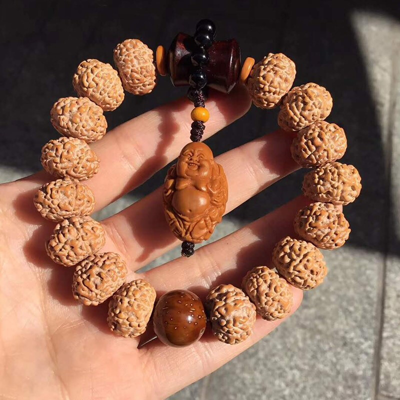 [梵心阁]矮桩飞碟桩小金刚菩提子满肉精品手串八九十瓣多瓣十八颗18颗佛珠念珠男女款手链饰品 送礼手链 飞碟设计款